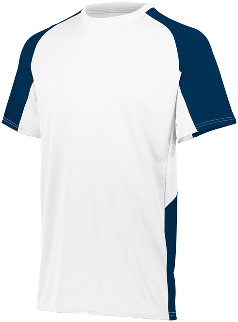 Augusta Sportswear Youth Cutter Jersey (1518), Color 'White/Navy'